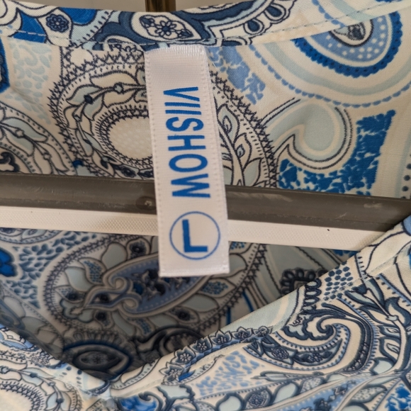 Paisley Blue Women's Top - Picture 4 of 7